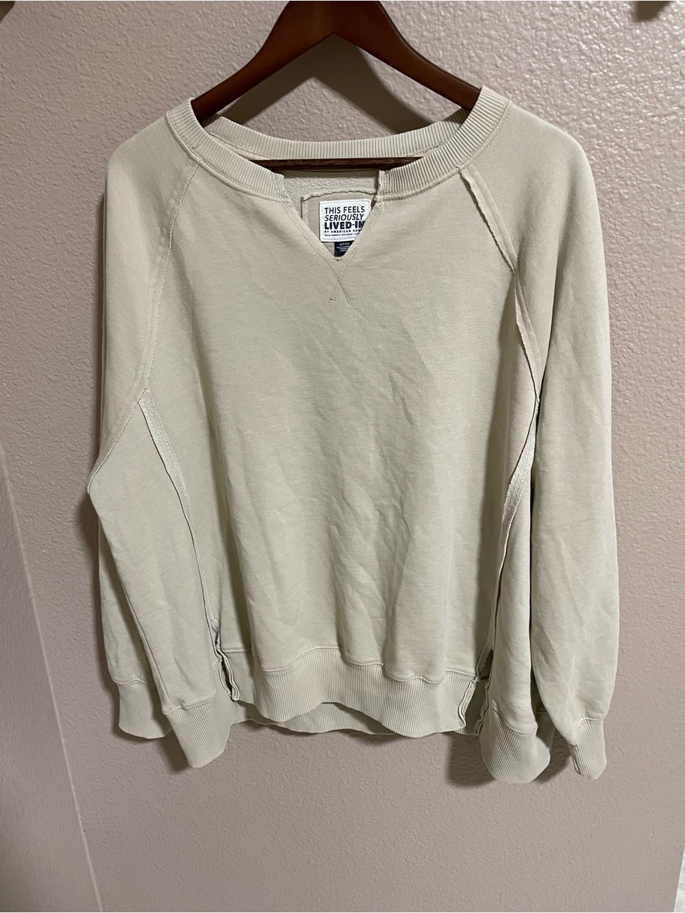 American Eagle Outfitters Cream lived in Sweatshirt